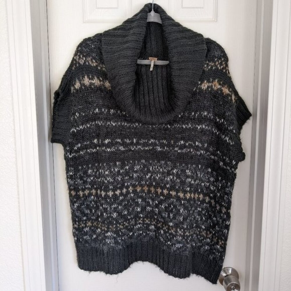 Free People Fair Isle Snow Bunny Sweater Small